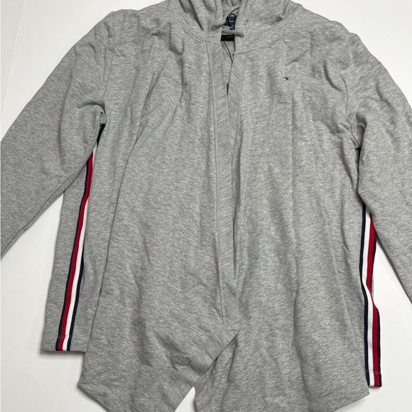 Tommy Hilfiger Womenβs Gray Hooded Open Cardigan XXL EUC - Picture 3 of 15